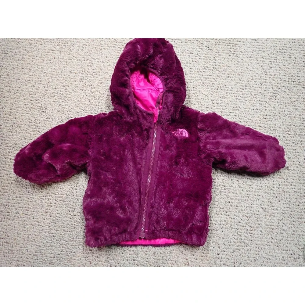 The North‎ Face Reversible Jacket Infant 6-12M Pink Purple Excellent Chimborazo